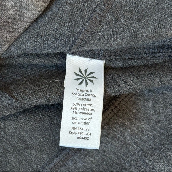 Athleta Full Zip Charcoal Gray Athletic Hoodie Thumb Hole Women’s Size Small - Picture 10 of 14